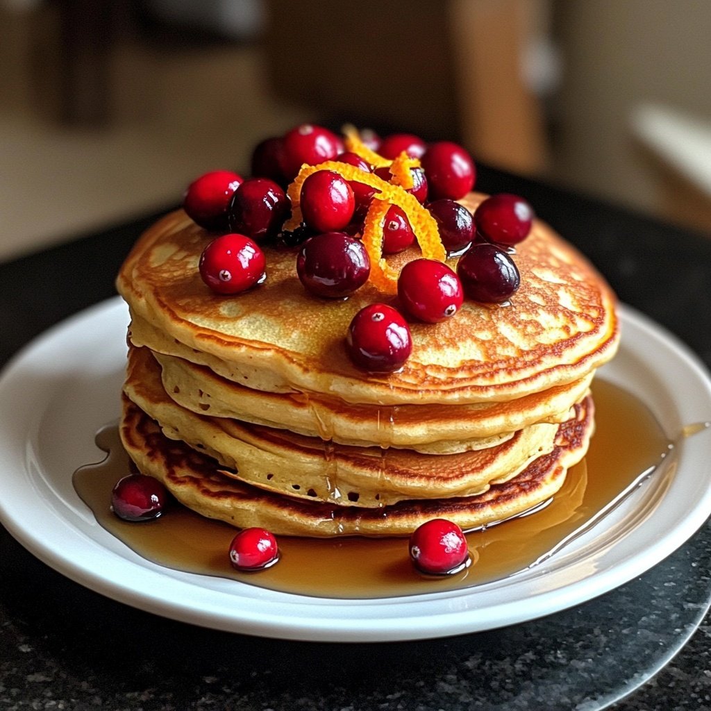 Fluffy Cranberry Orange Pancakes