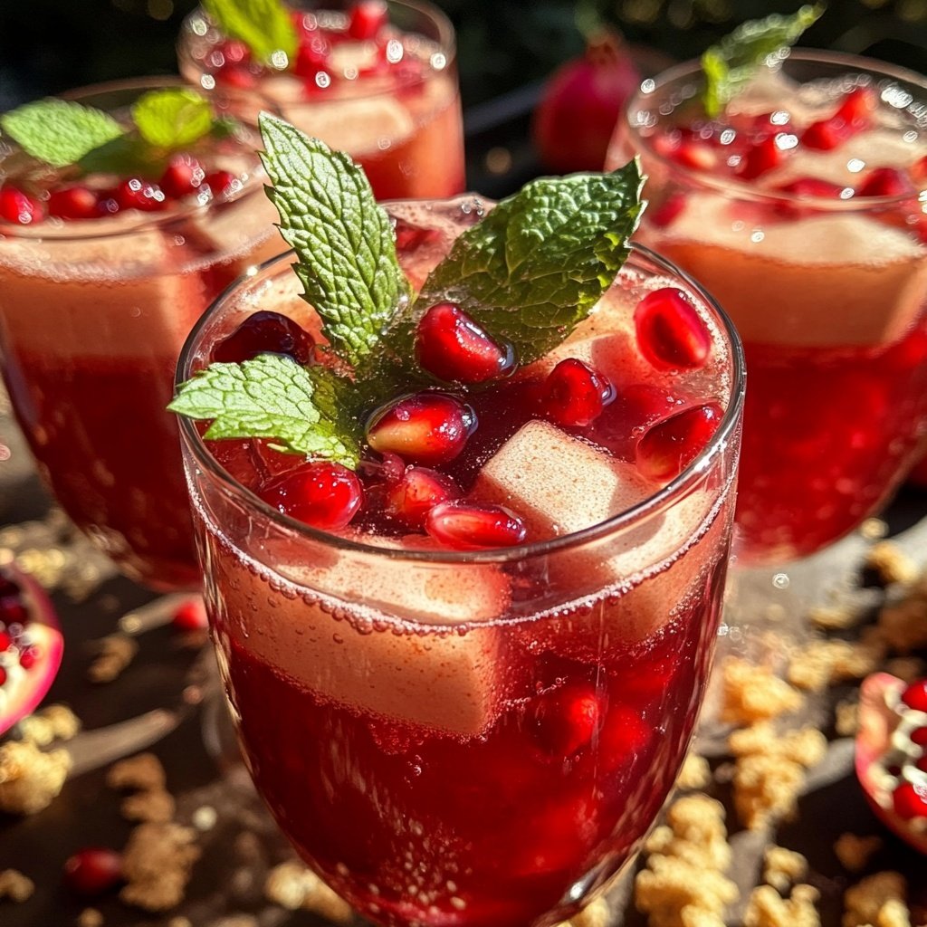 Pomegranate Mulled Wine Spritzer
