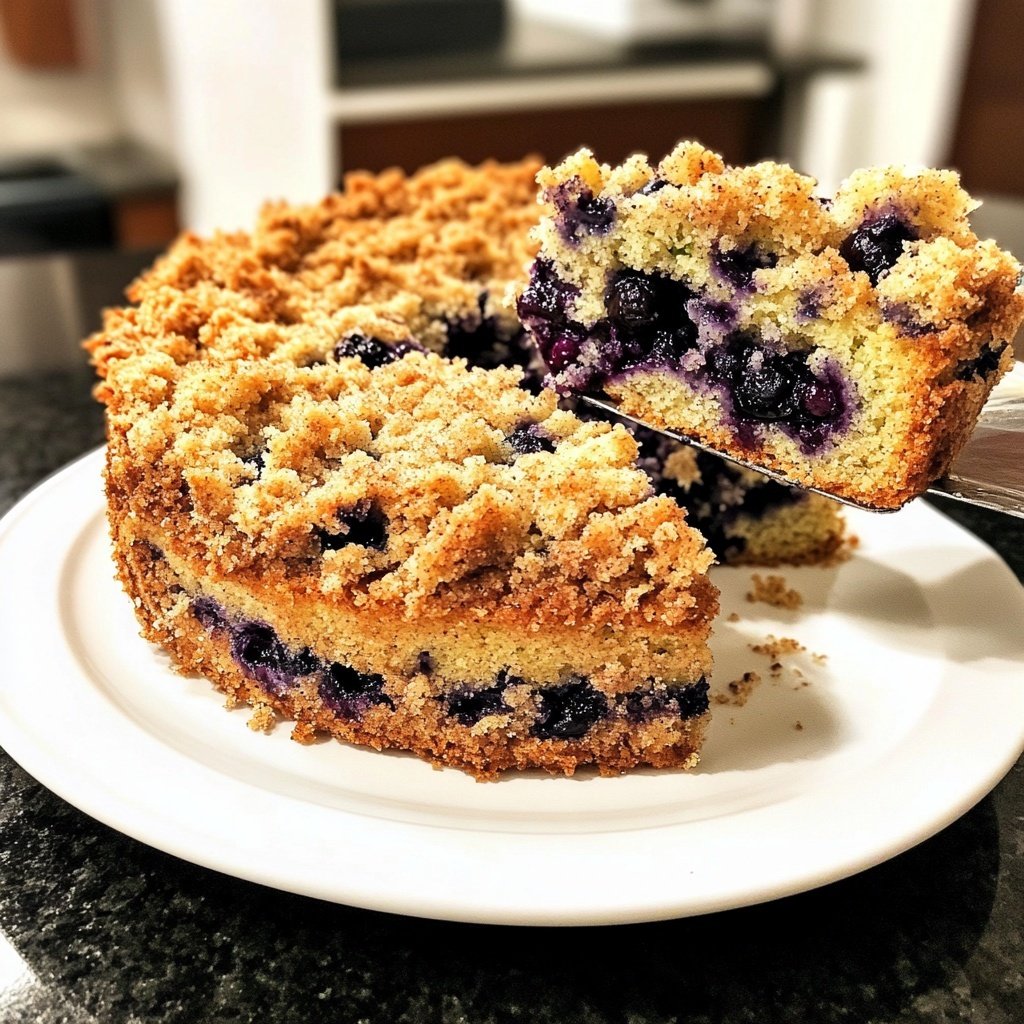 Zucchini Blueberry Crumb Cake
