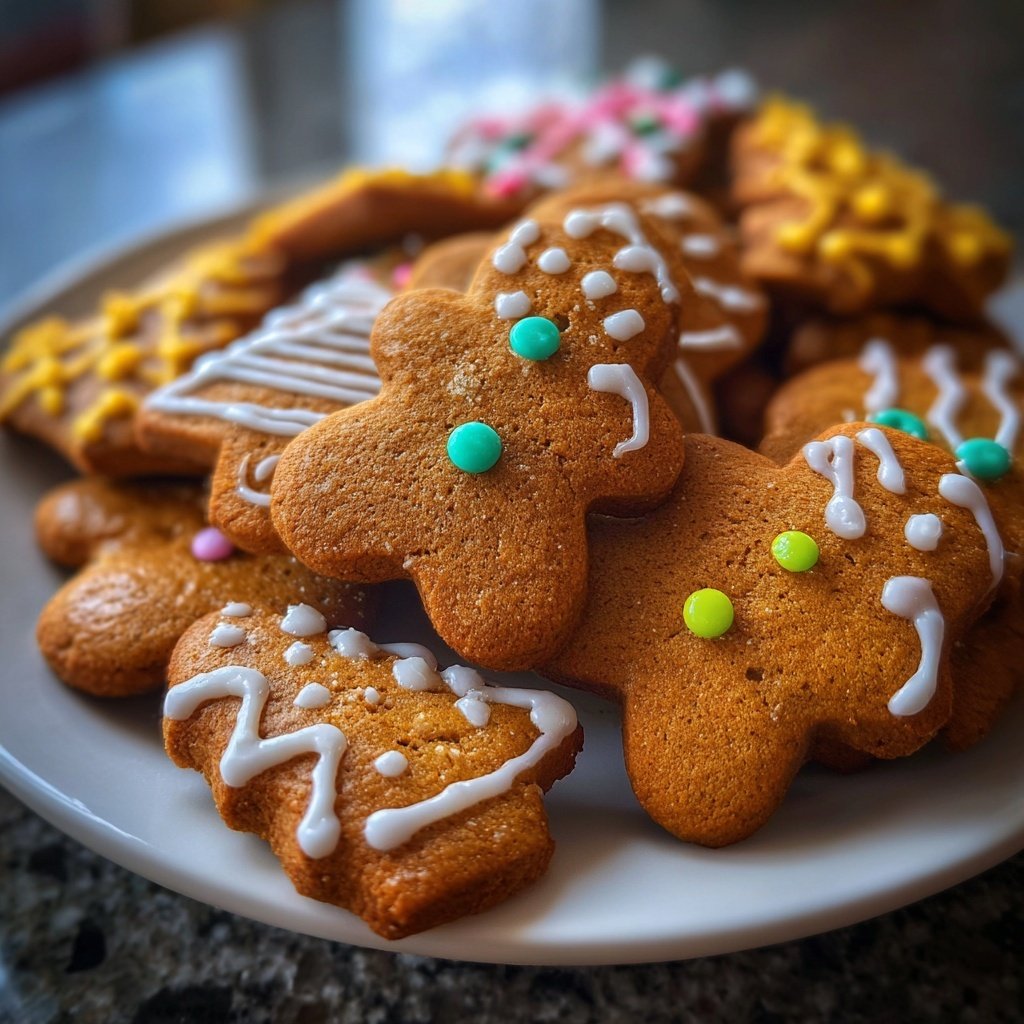 Gingerbread Cookies with Icing Details