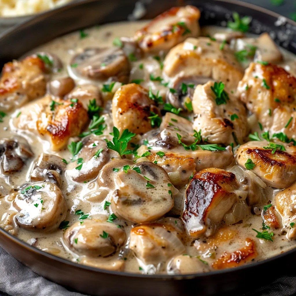 Creamy Chicken Stroganoff