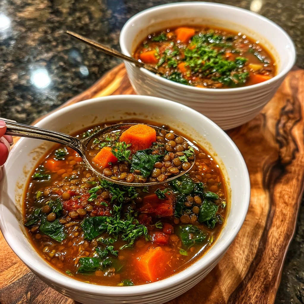 Lentil Vegetable Soup with Herbs