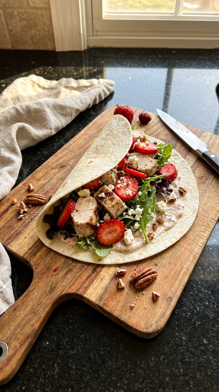 Strawberry Chicken Salad Wraps