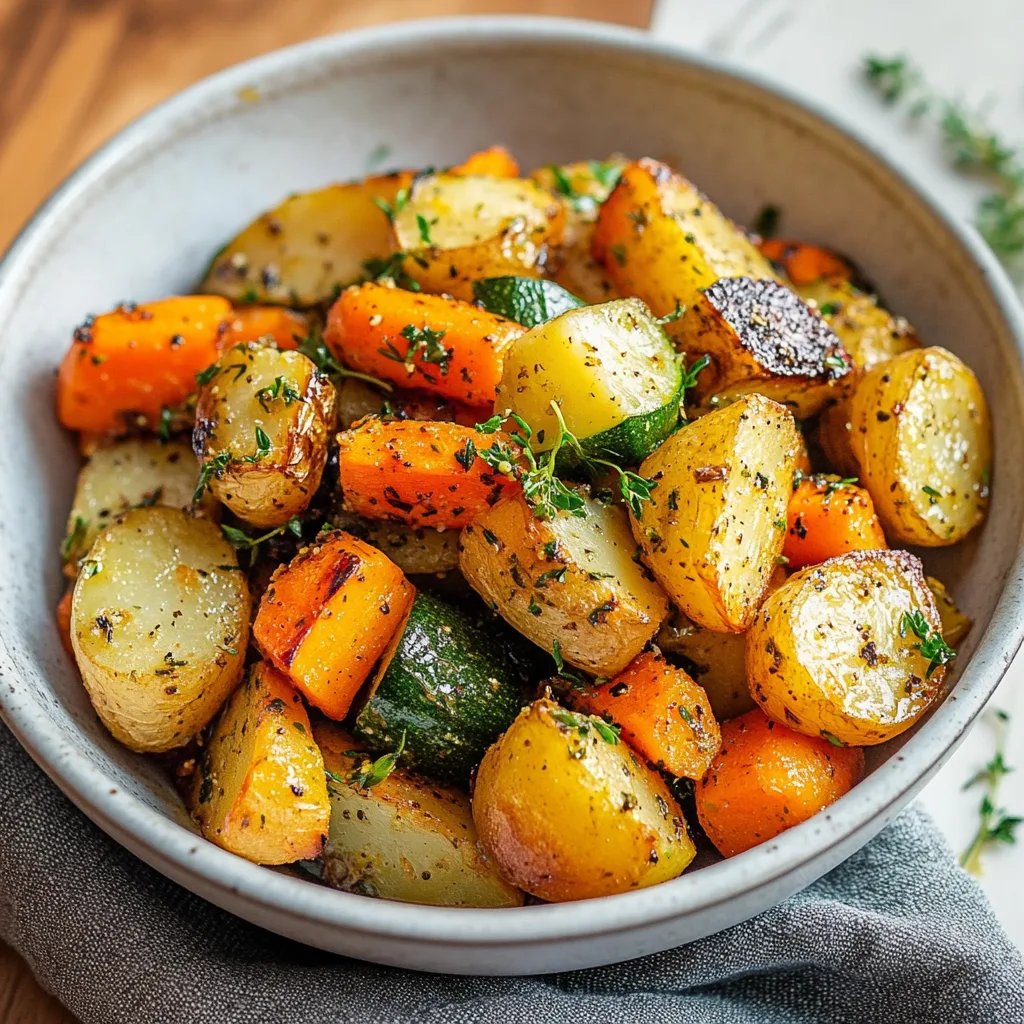 Garlic Herb Roasted Potatoes, Carrots, and Zucchini: An Incredible 7-Ingredient Recipe