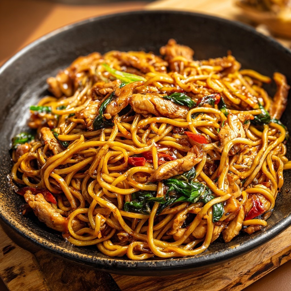 Chicken Teriyaki Stir-Fried Noodles