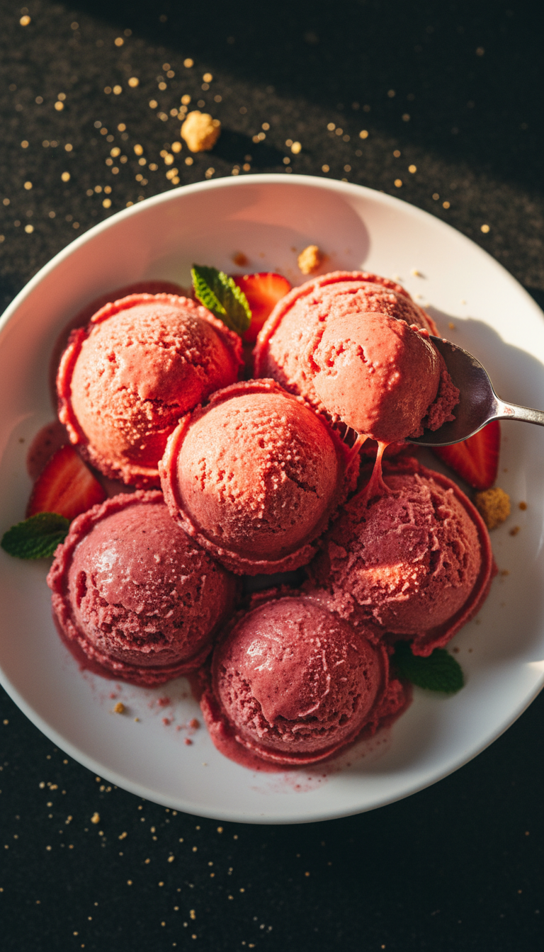 Fresh Strawberry Sorbet