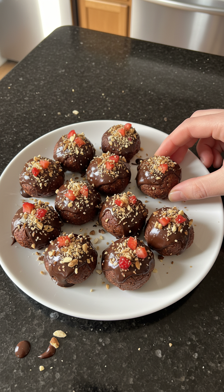 Chocolate Strawberry Energy Bites