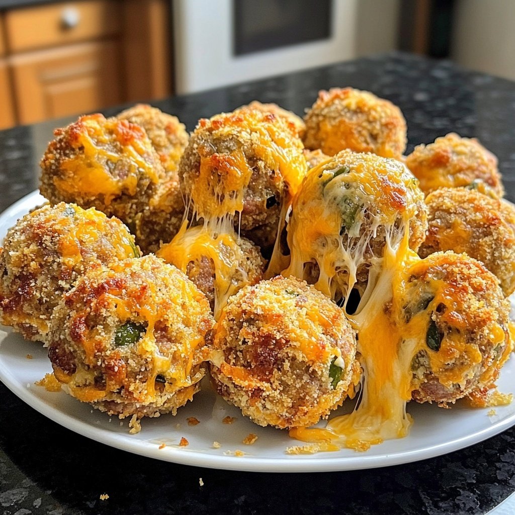 Spicy Jalapeño Popper Sausage Balls