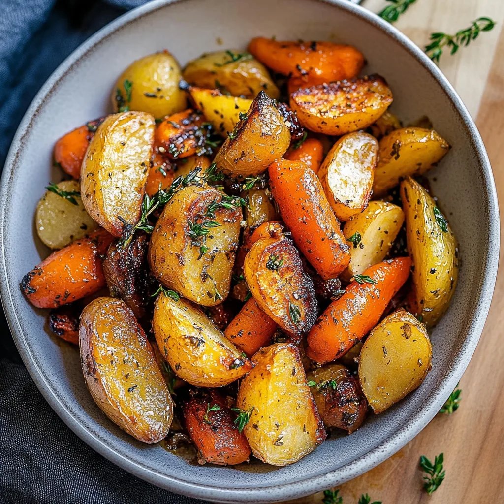 Garlic Herb Roasted Potatoes Carrots