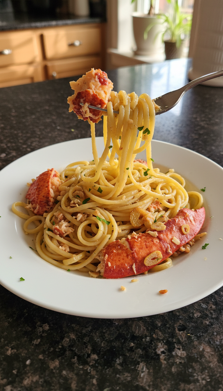 Lobster and Garlic Pasta