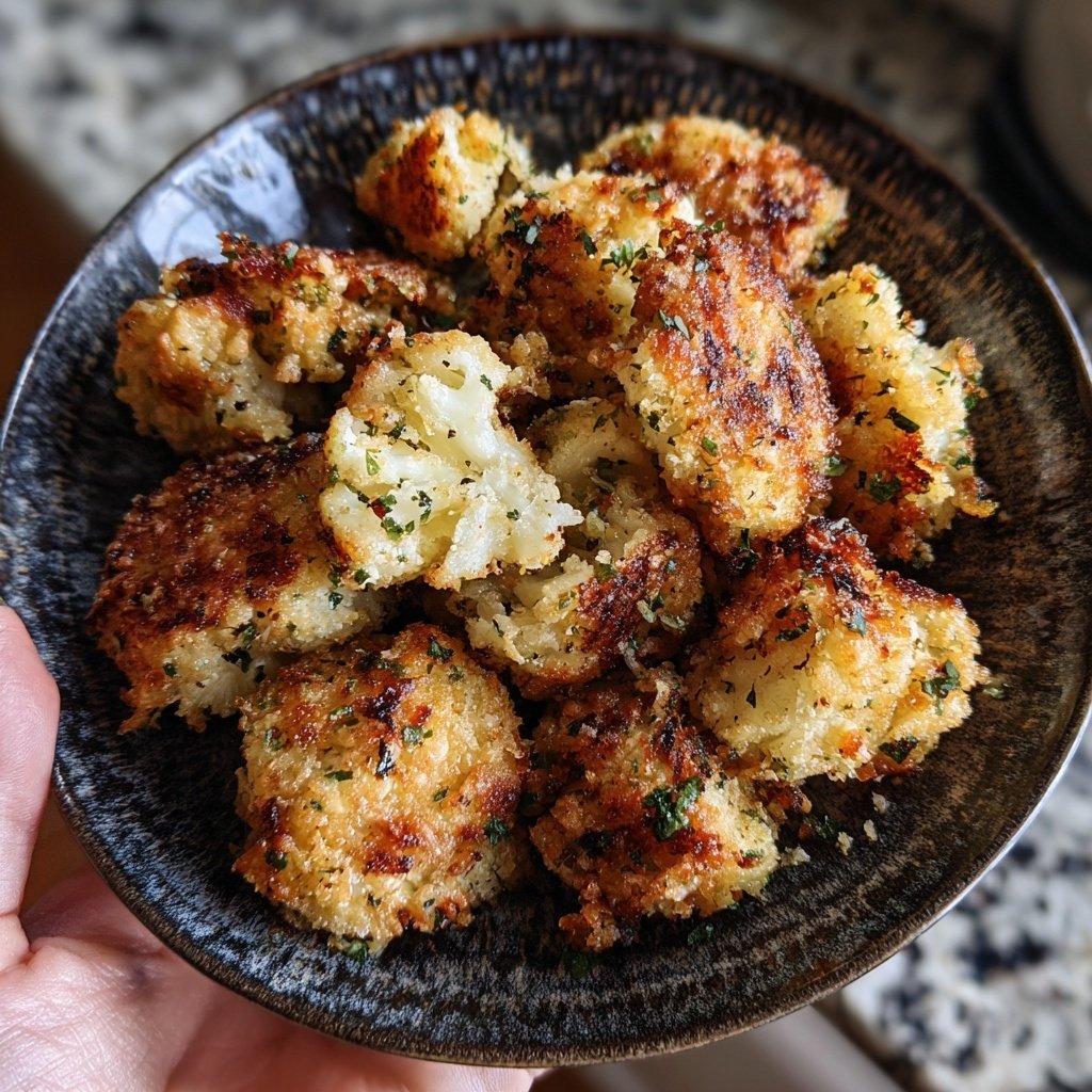 Garlic Parmesan Cauliflower Bites