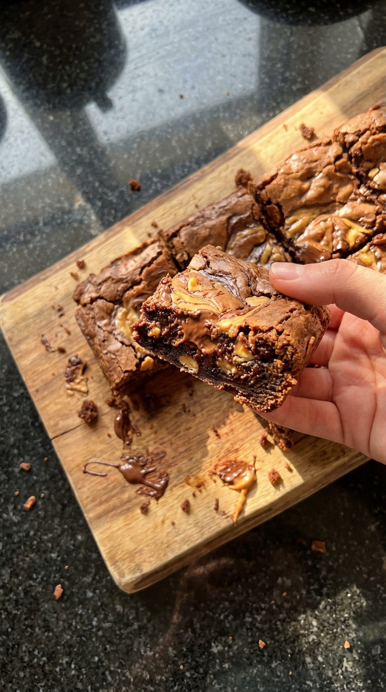 Peanut Butter Fudgy Brownies