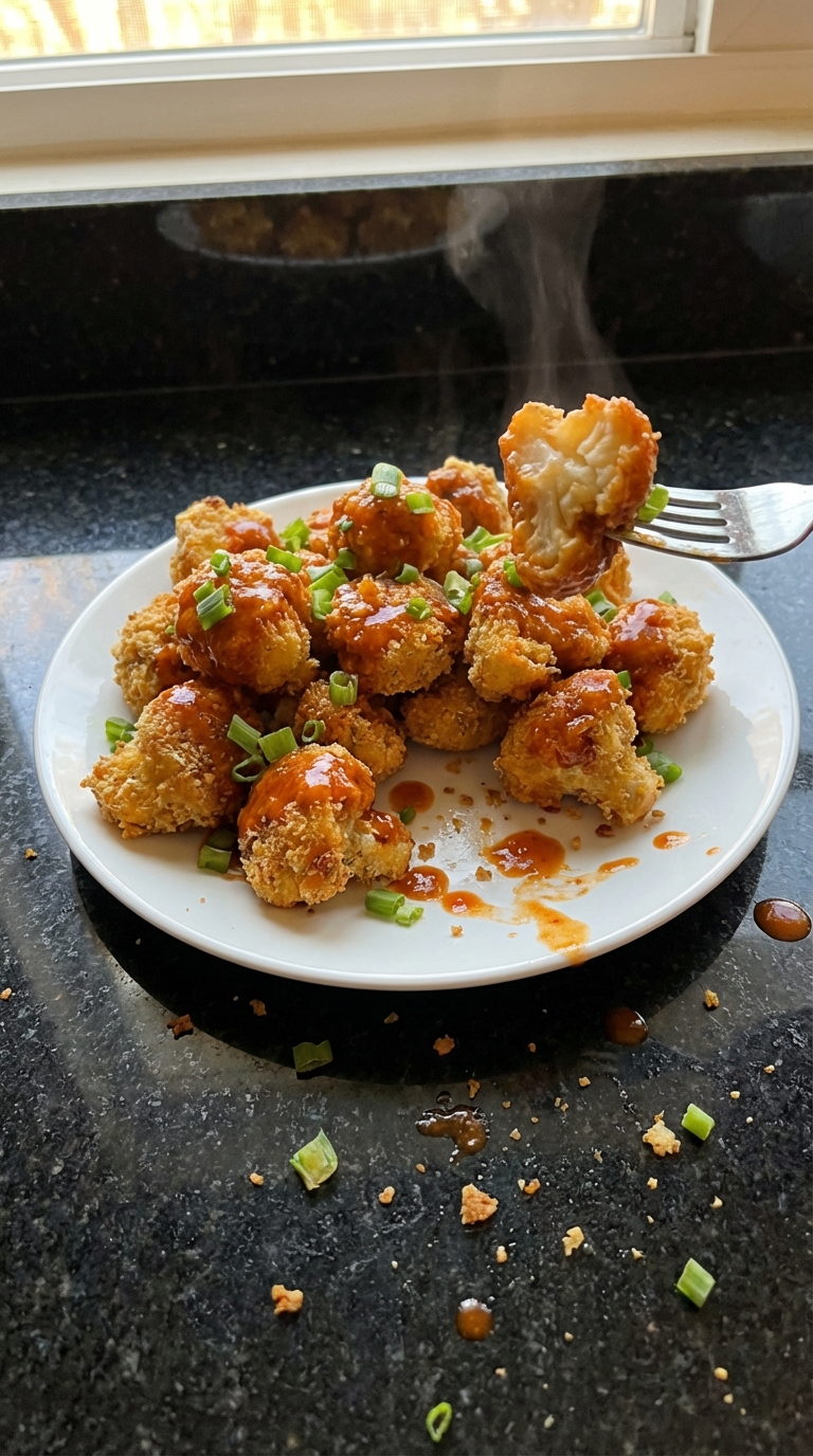 Crunchy Buffalo Cauliflower Bites