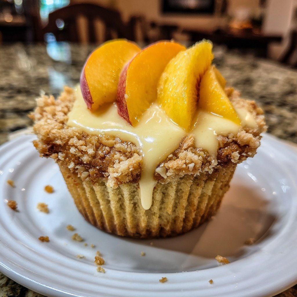 Peach Frangipane Cupcake Fantasy