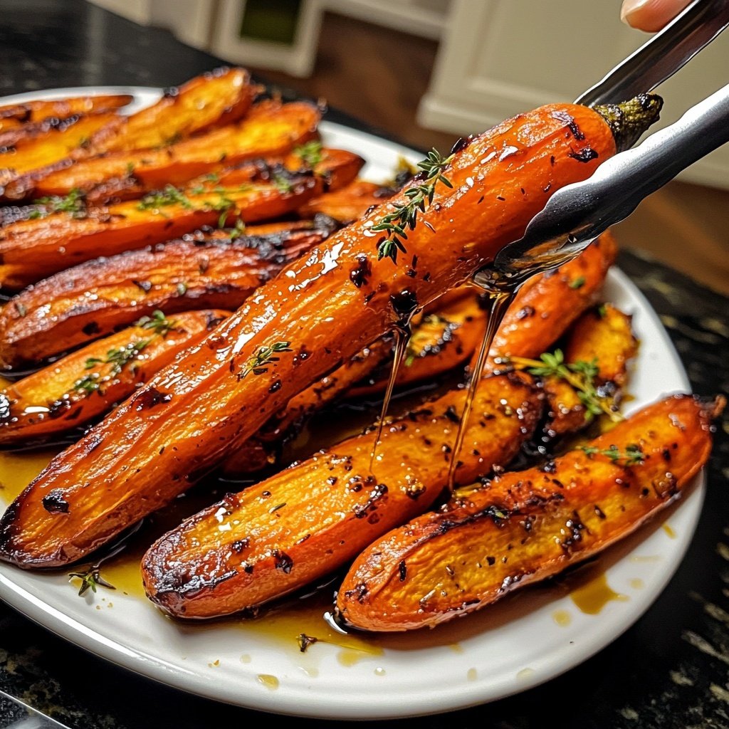 Honey Balsamic Roasted Carrots
