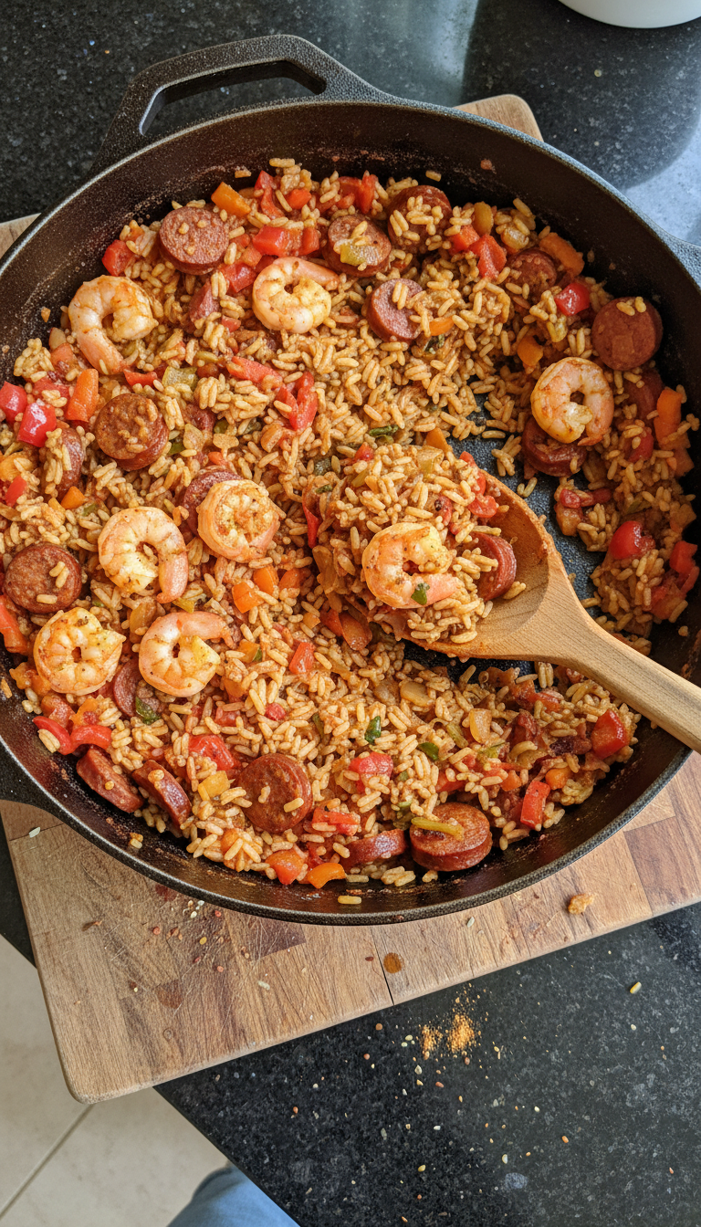 One Pot Jambalaya for Busy Nights